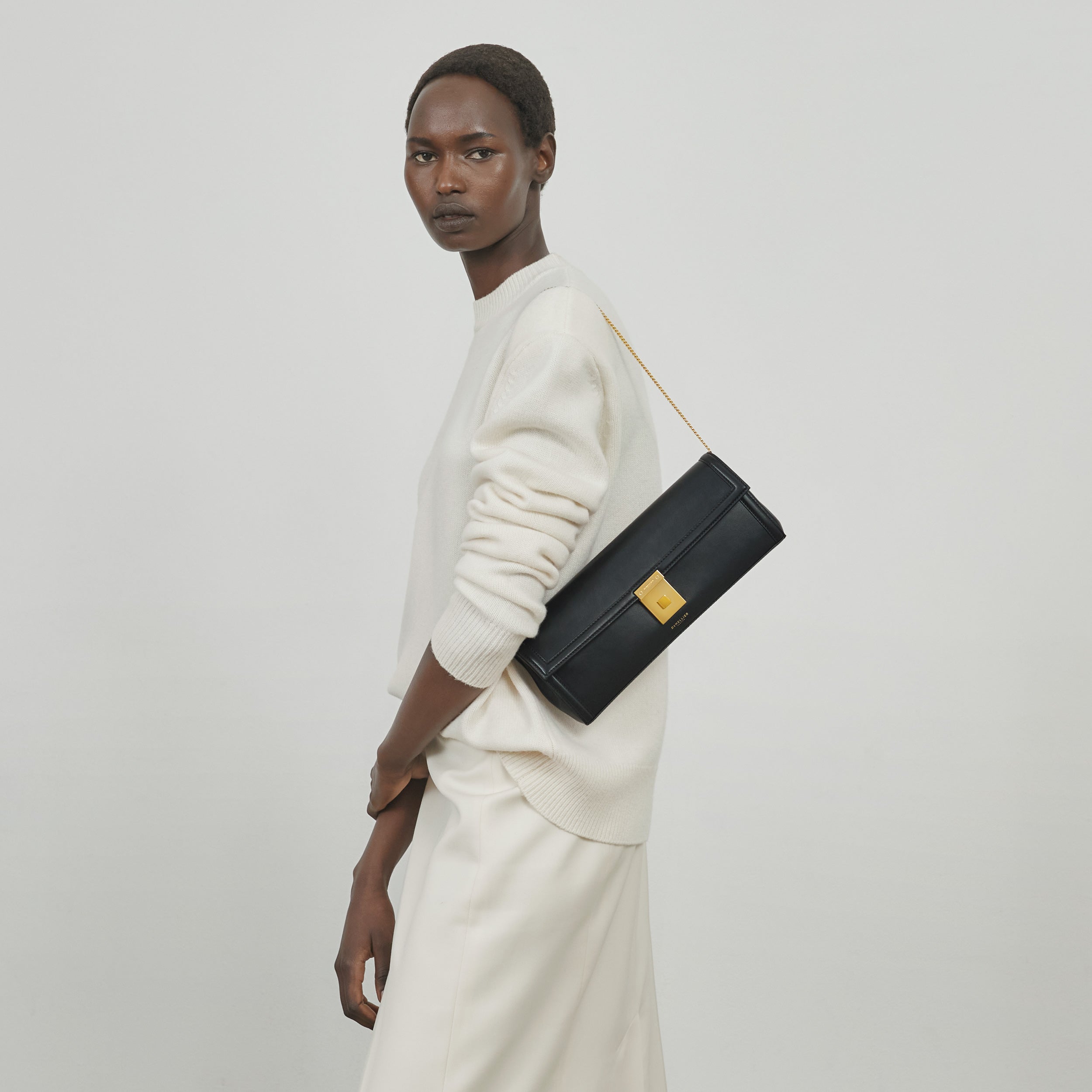 Die Paris Clutch - schwarz glatt