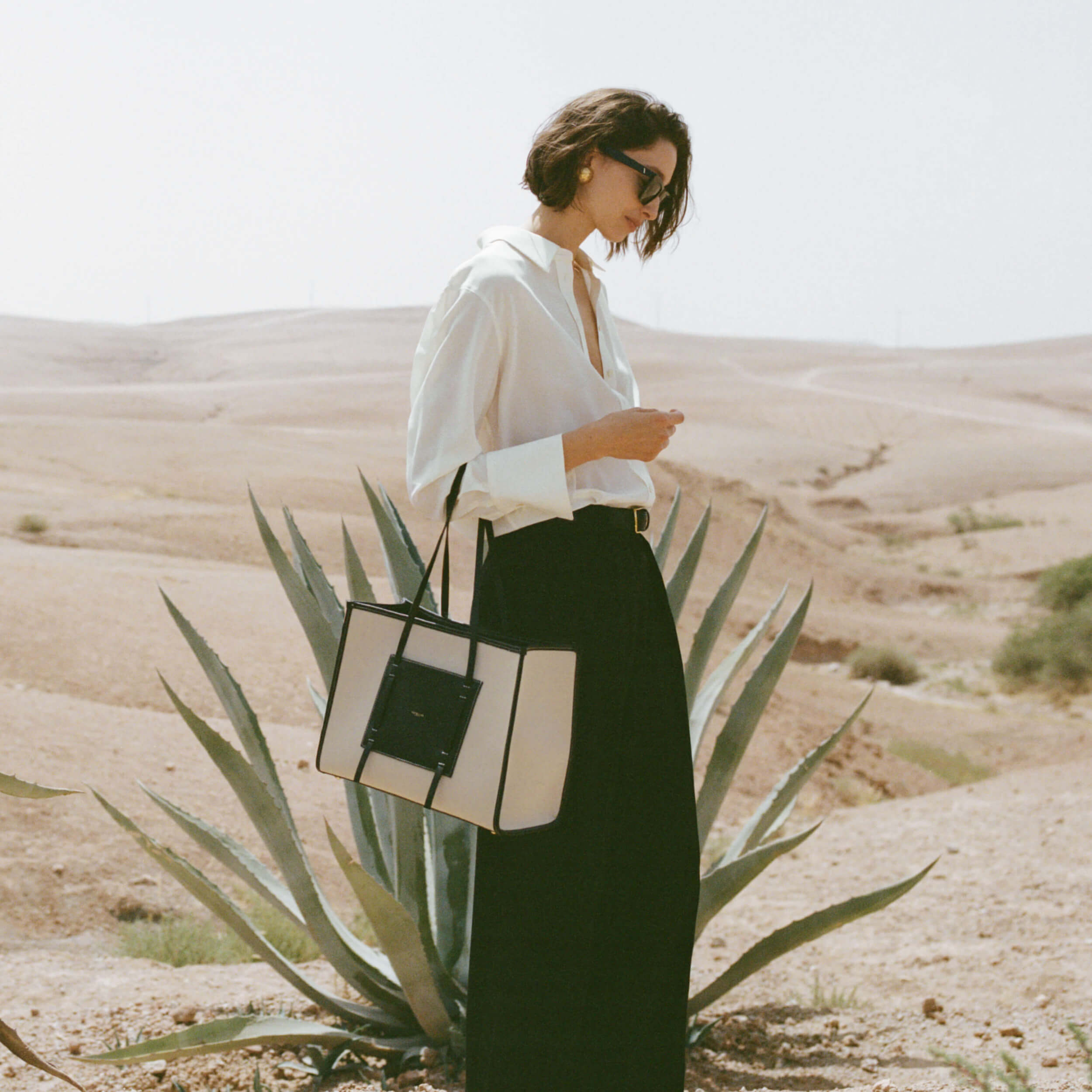 Der Capri - Salz & Pfeffer Canvas schwarz glatt