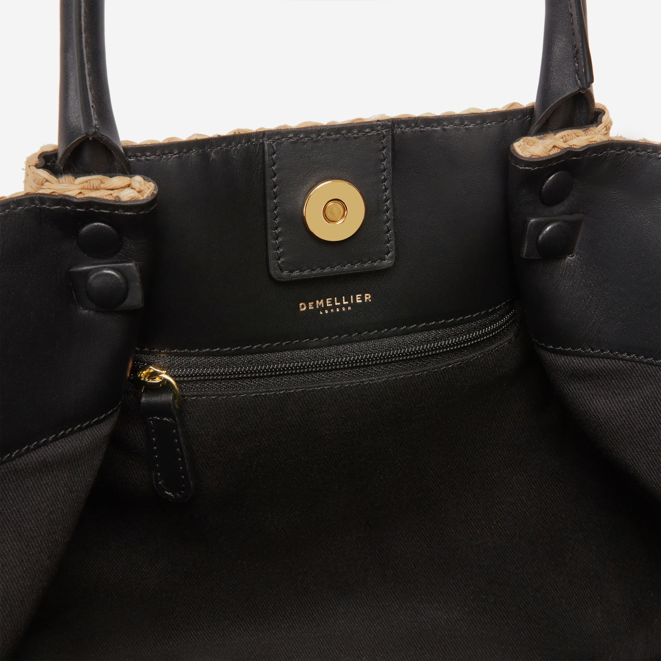 The Midi New York - warm raffia black smooth