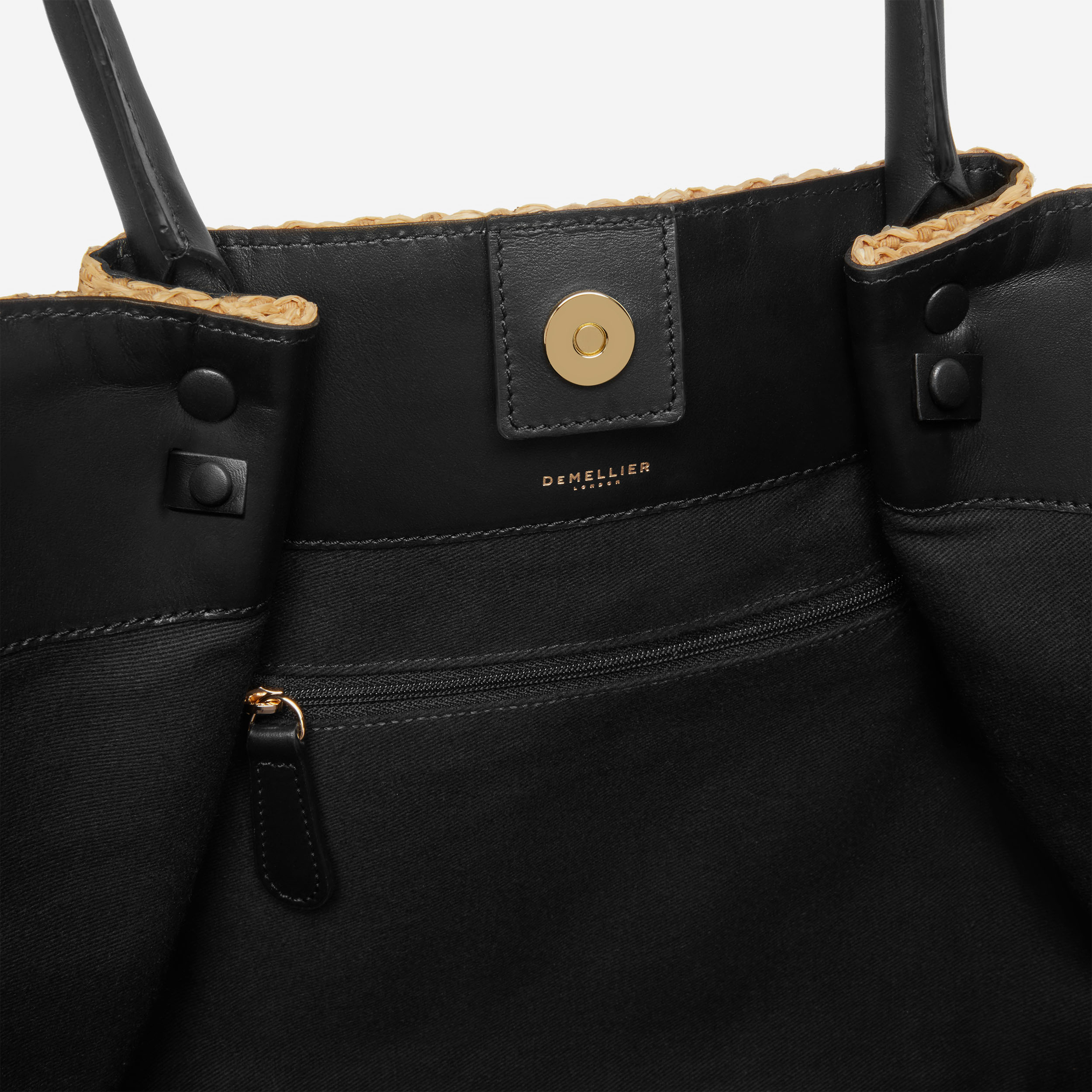 The New York - warm raffia black smooth