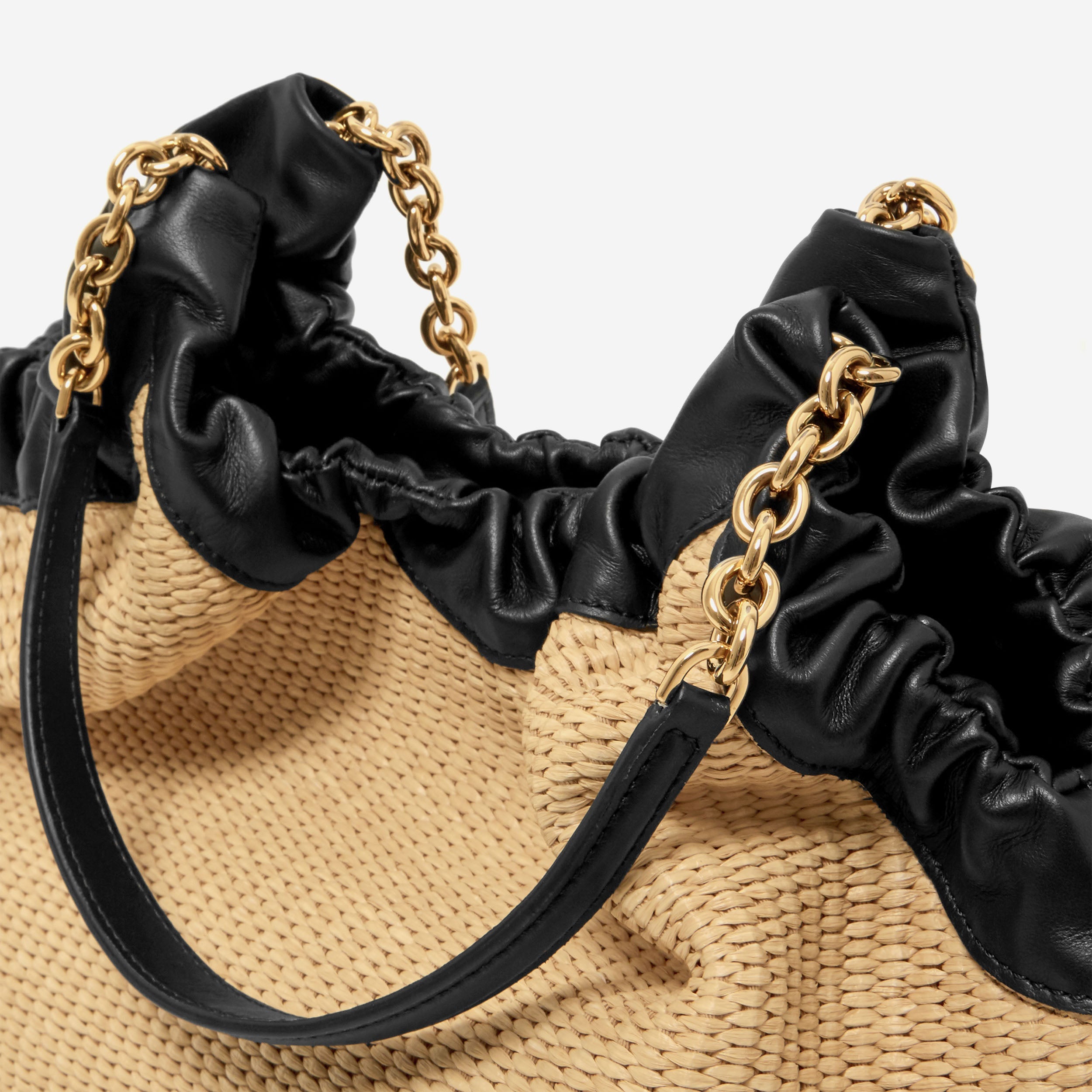 The Miami - warmes Raffia schwarz glatt