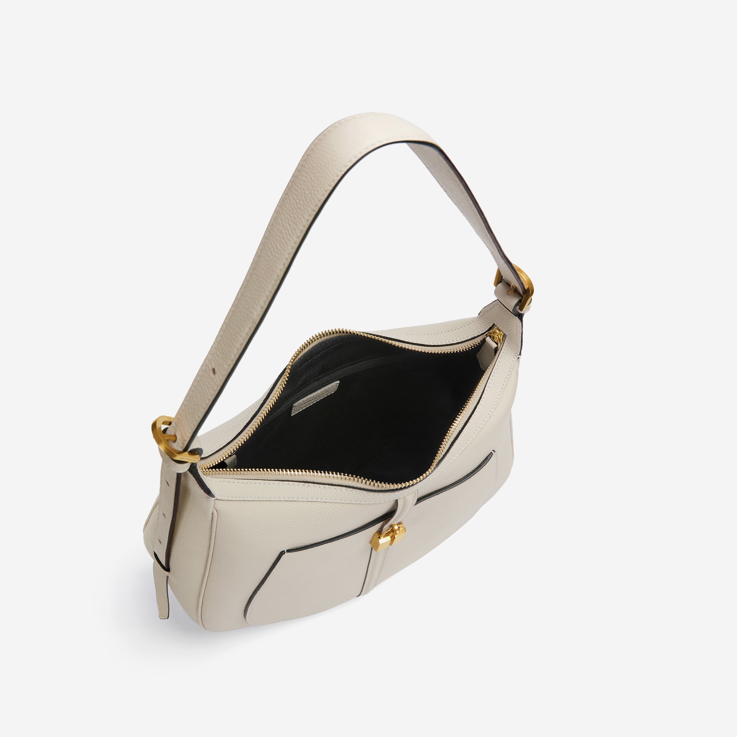 Le sac hobo Siena - blanc cassé à petit grain
