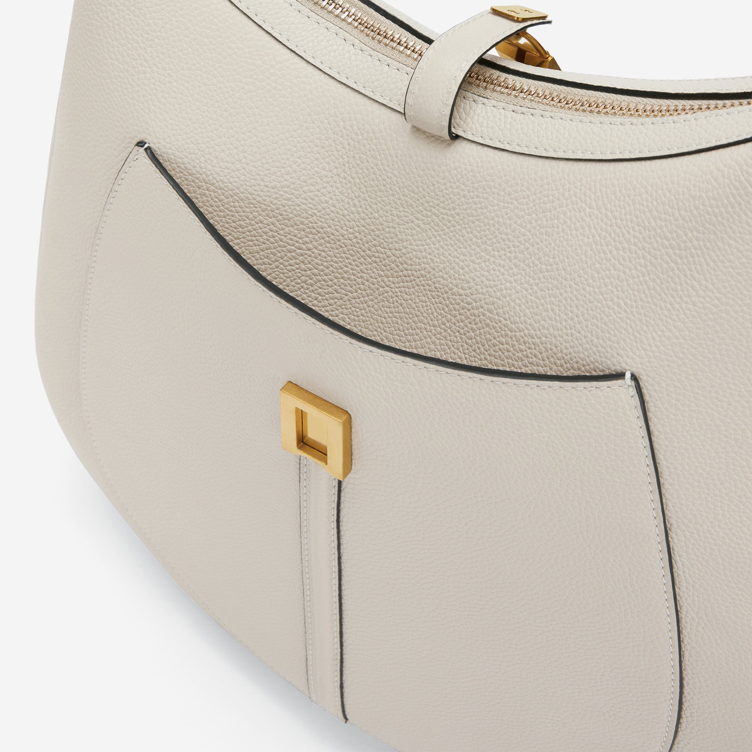 Le sac hobo Siena - blanc cassé à petit grain
