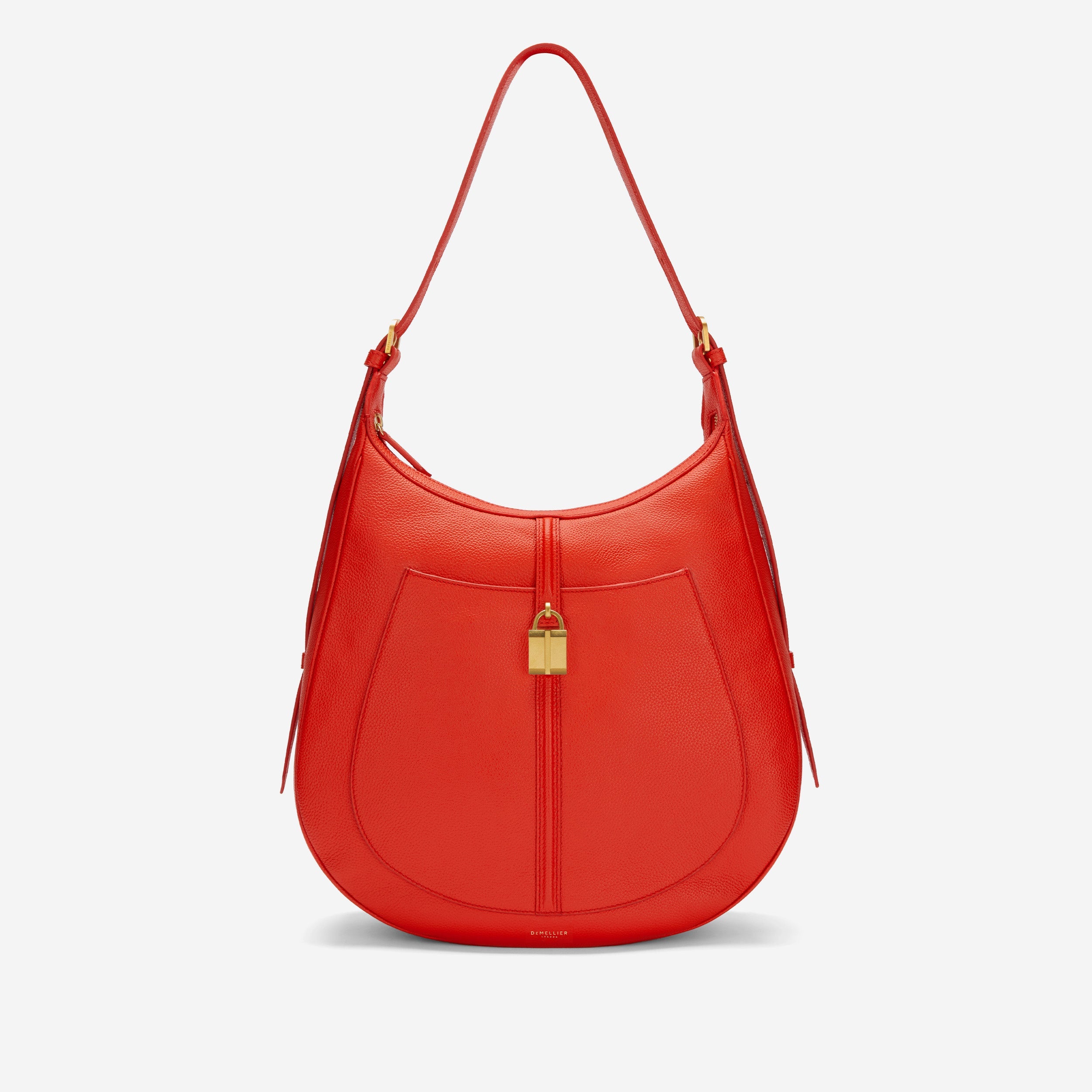 Le sac hobo Siena - rouge coquelicot à petits grains
