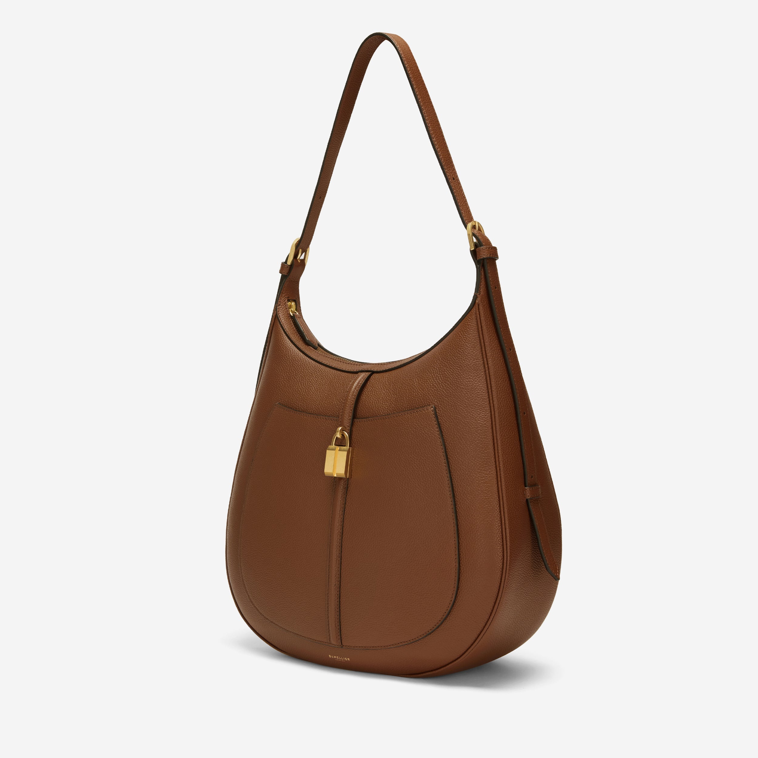 Le sac hobo Siena - beige à petit grain
