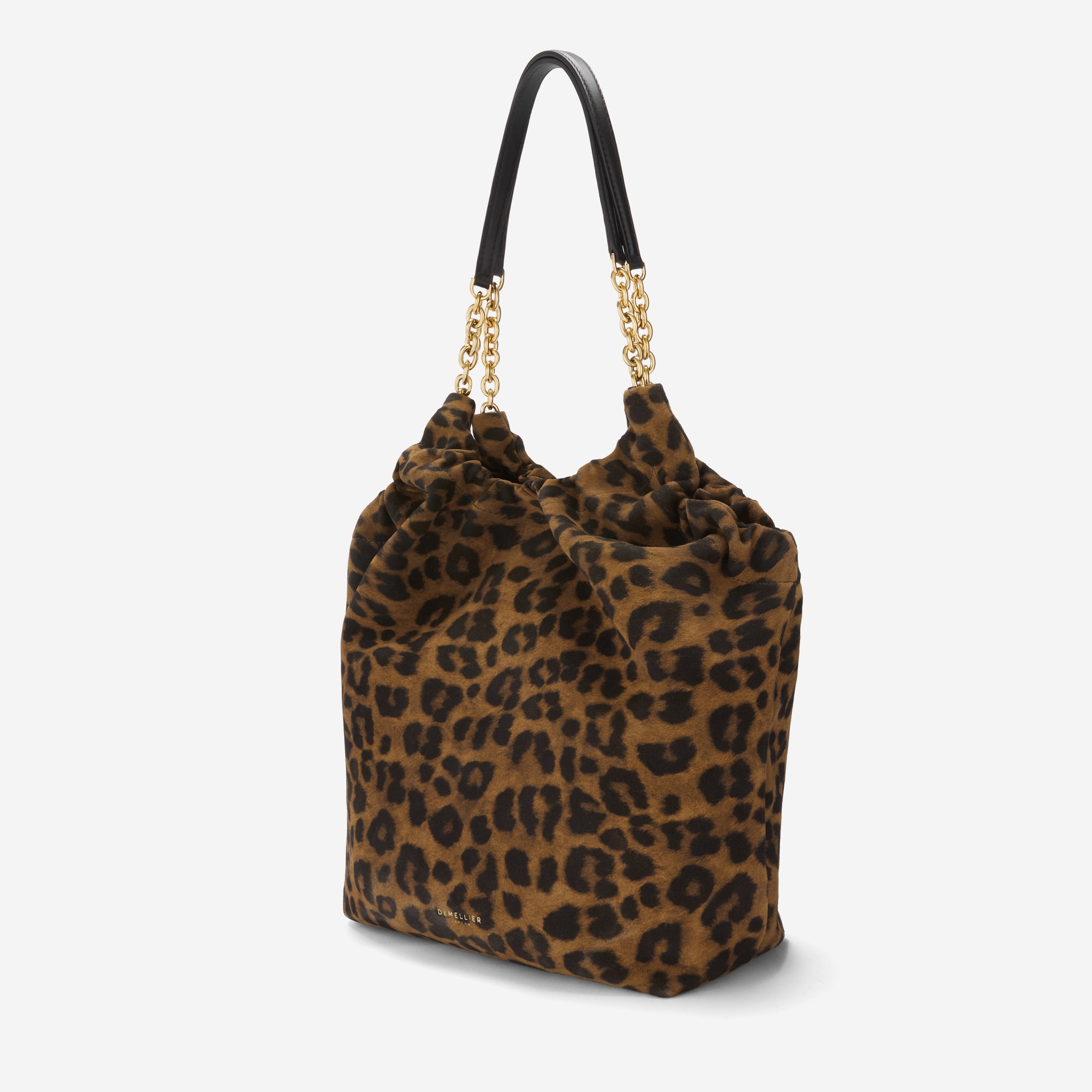 The Miami -  leopard-effect suede & black smooth