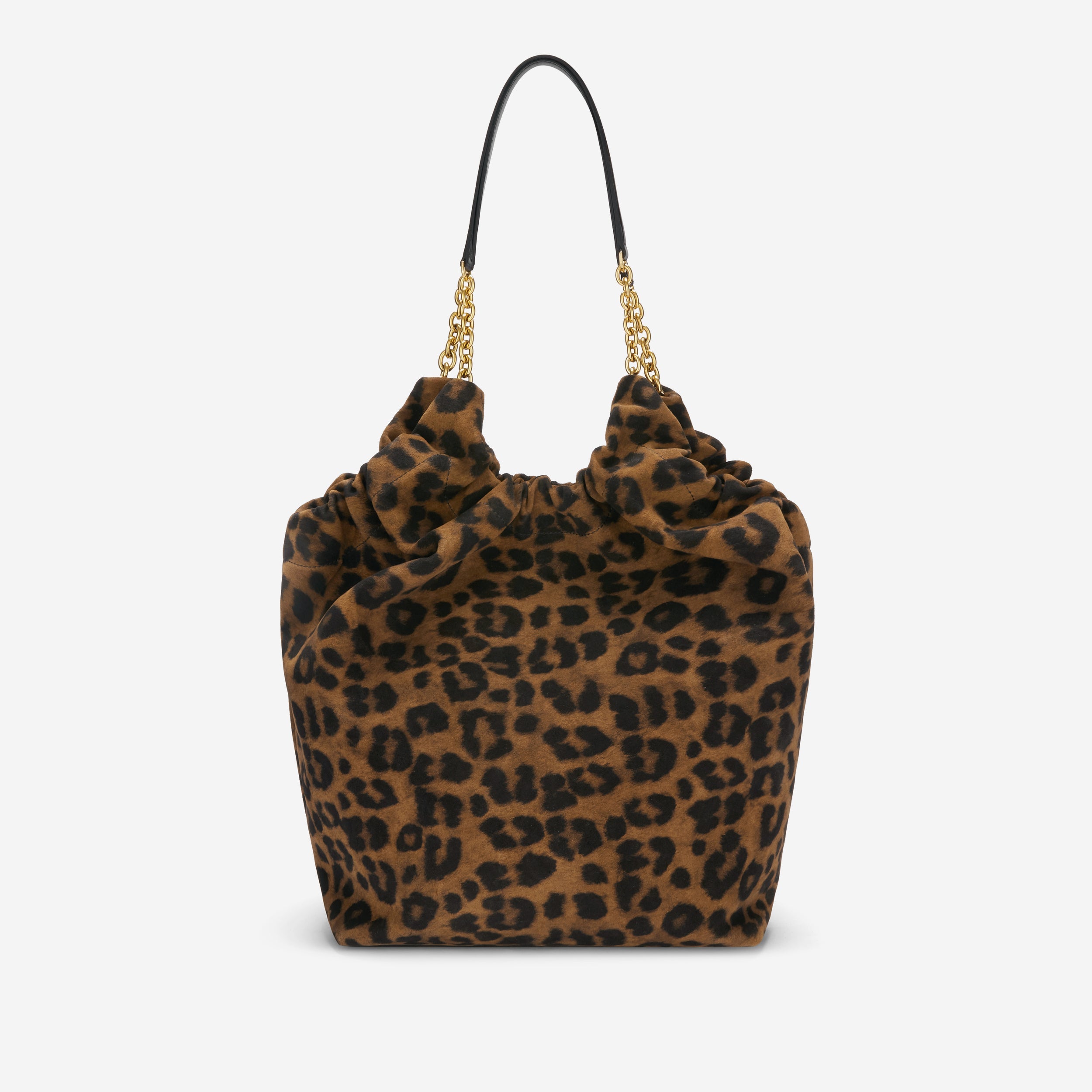 The Miami -  leopard-effect suede & black smooth