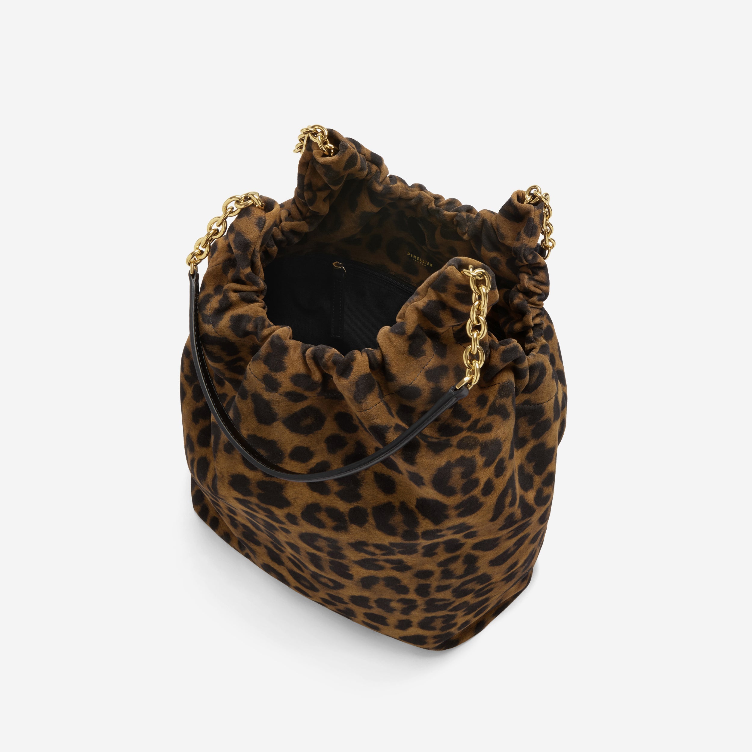 The Miami -  leopard-effect suede & black smooth