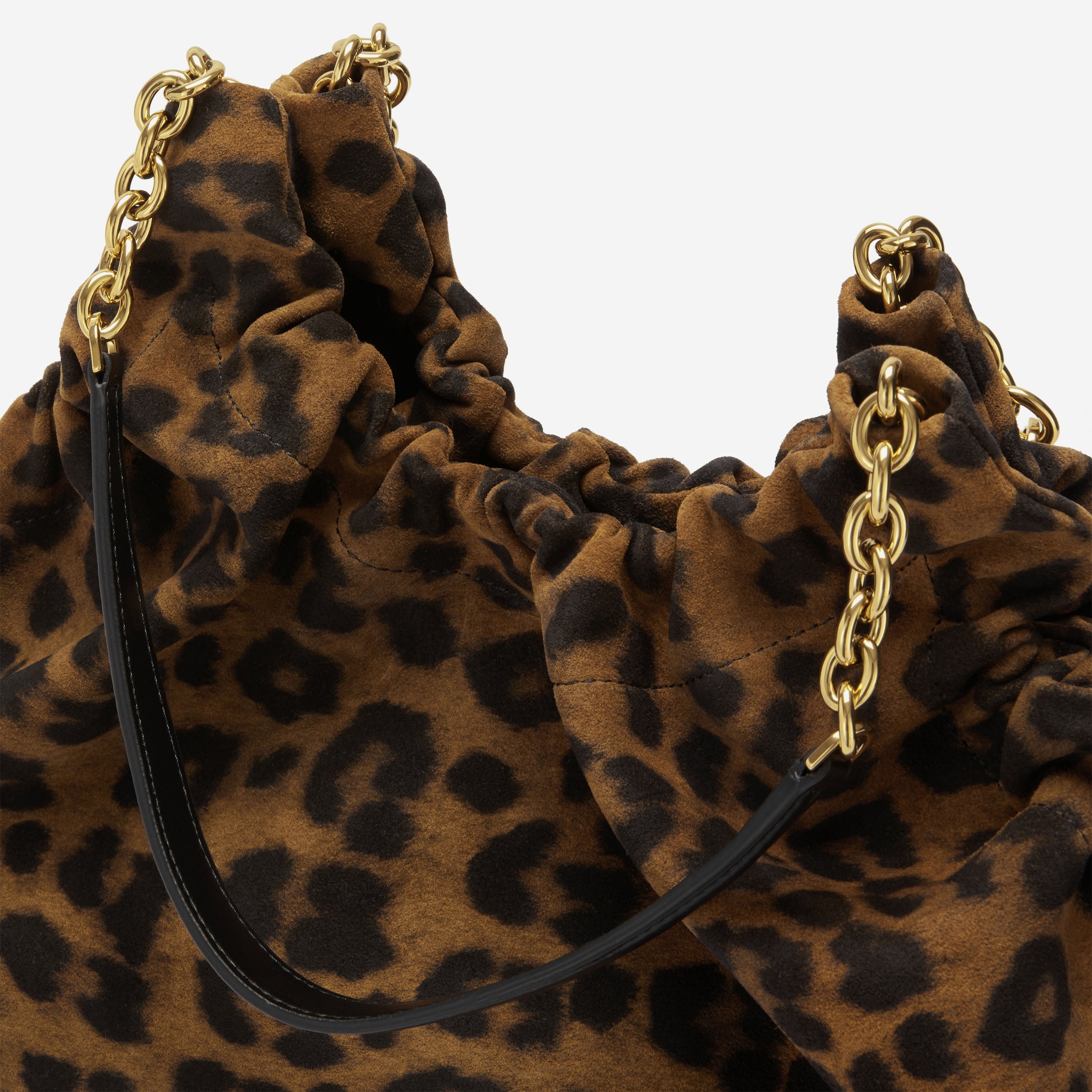 The Miami -  leopard-effect suede & black smooth