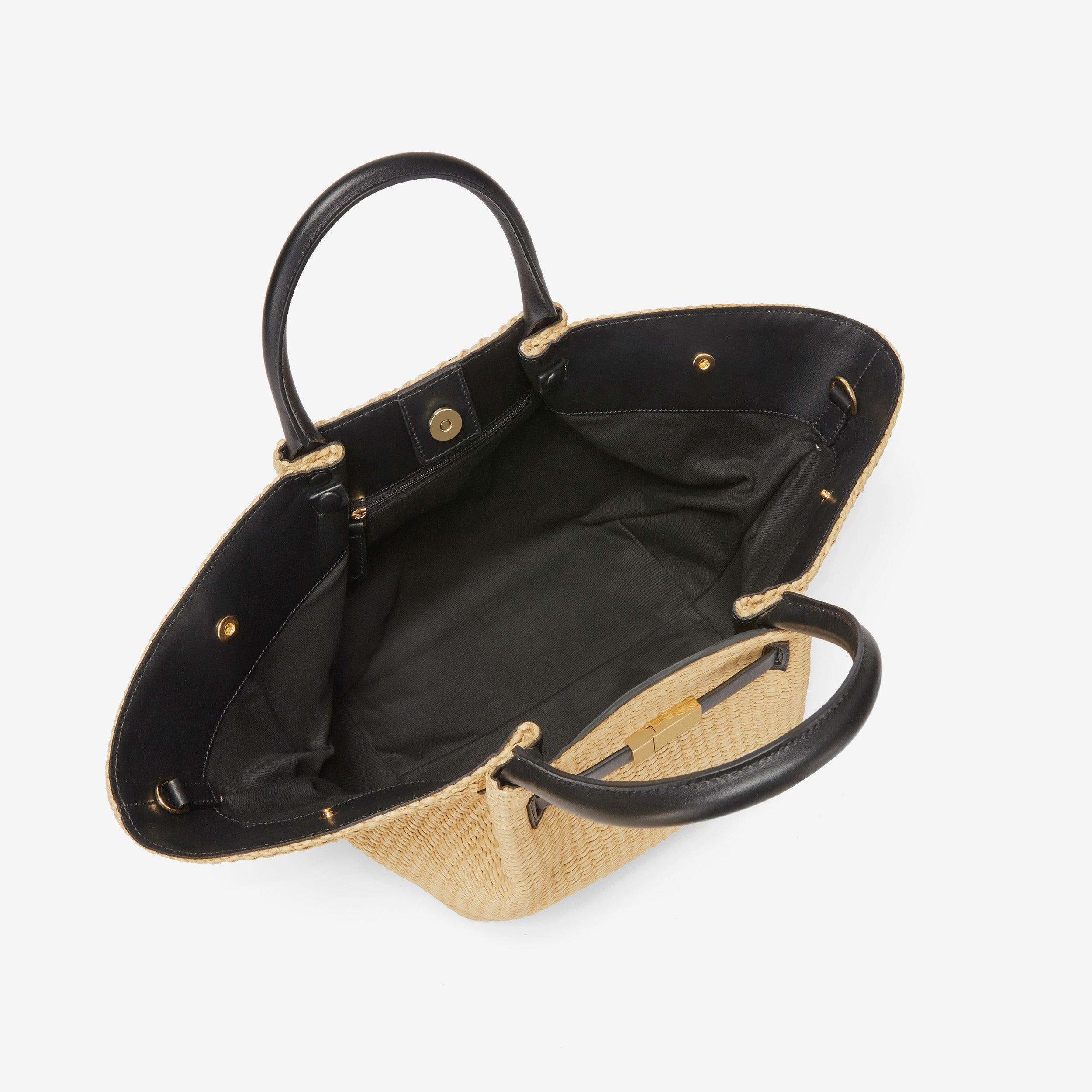 The Midi New York - warm raffia black smooth
