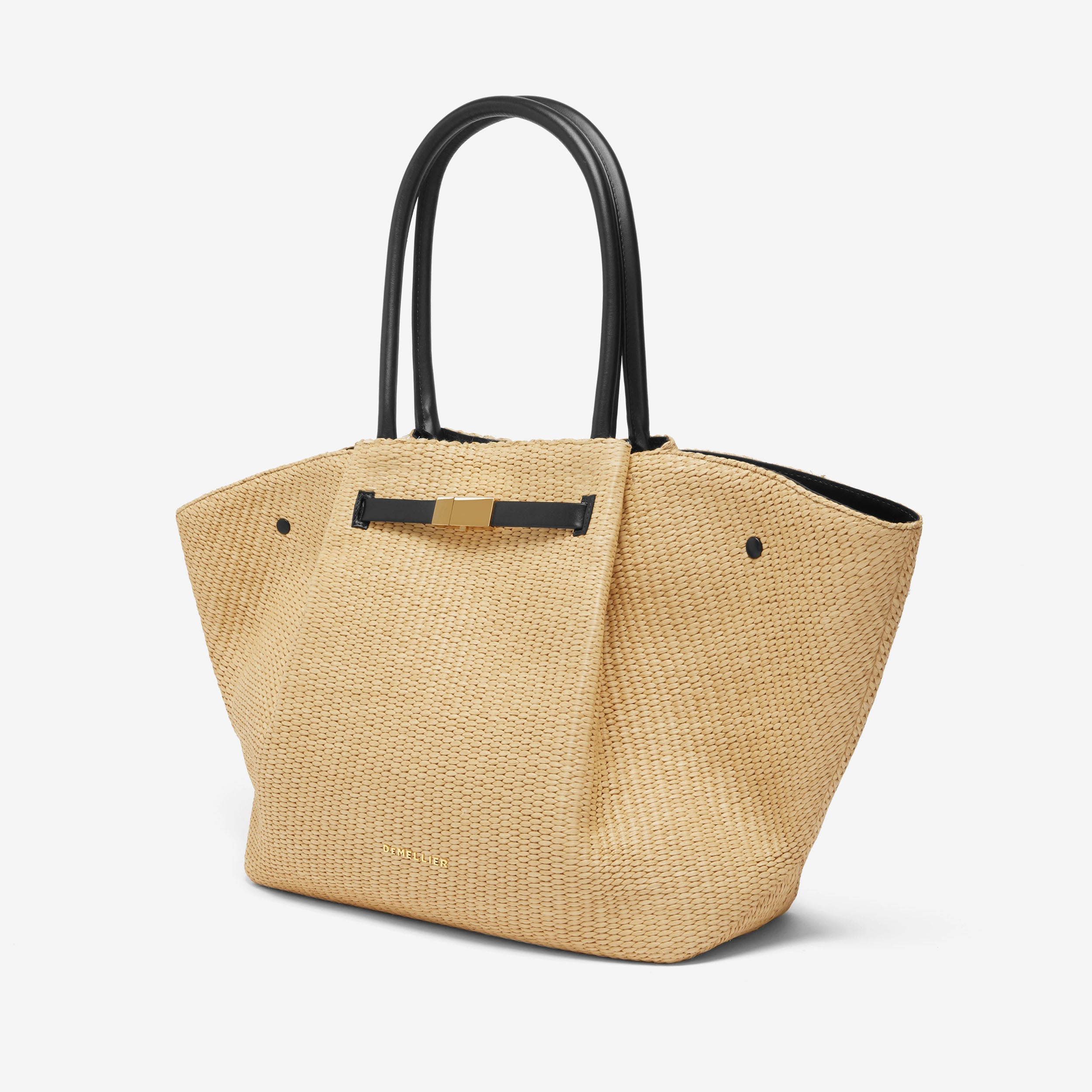 The New York - warm raffia black smooth