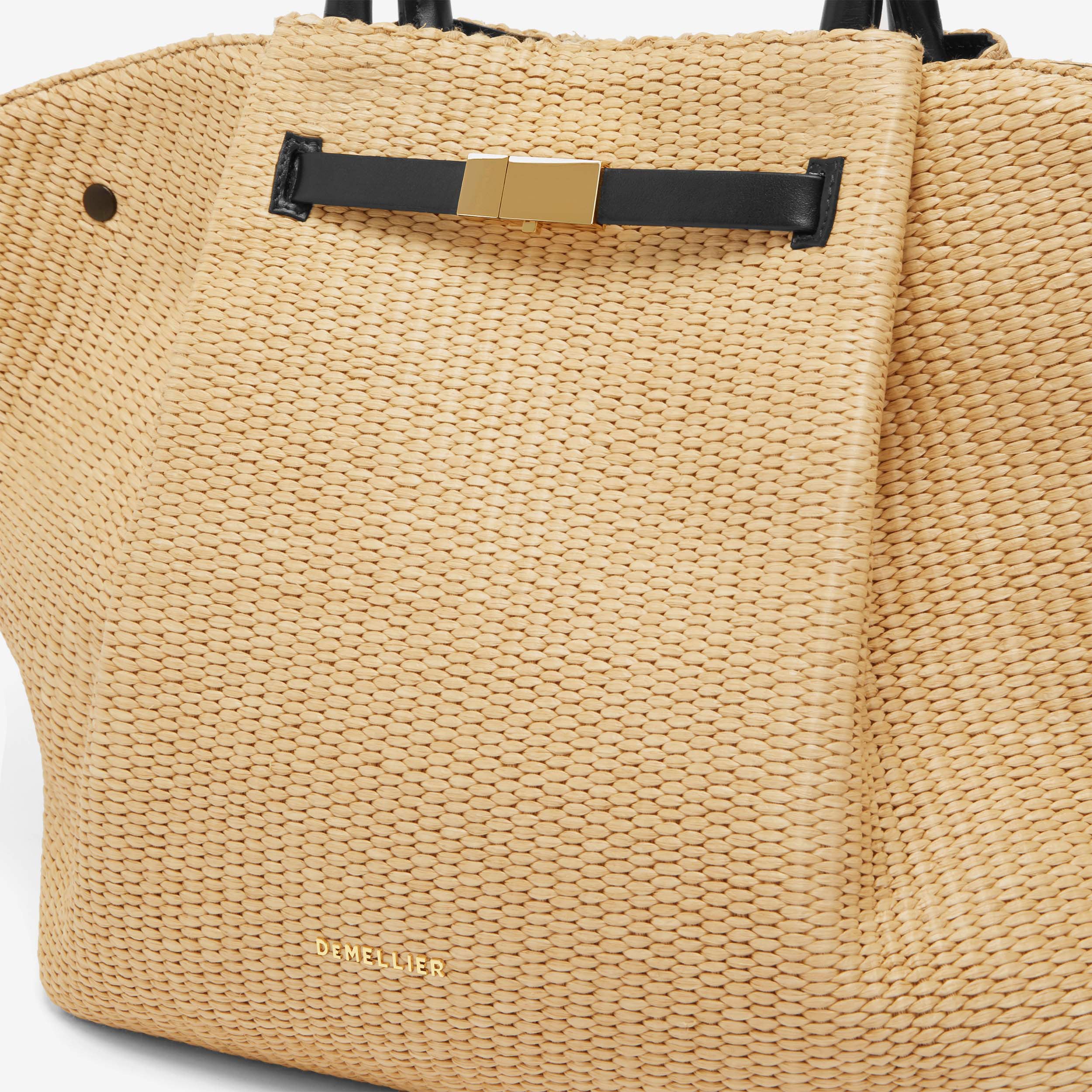 The New York - warm raffia black smooth