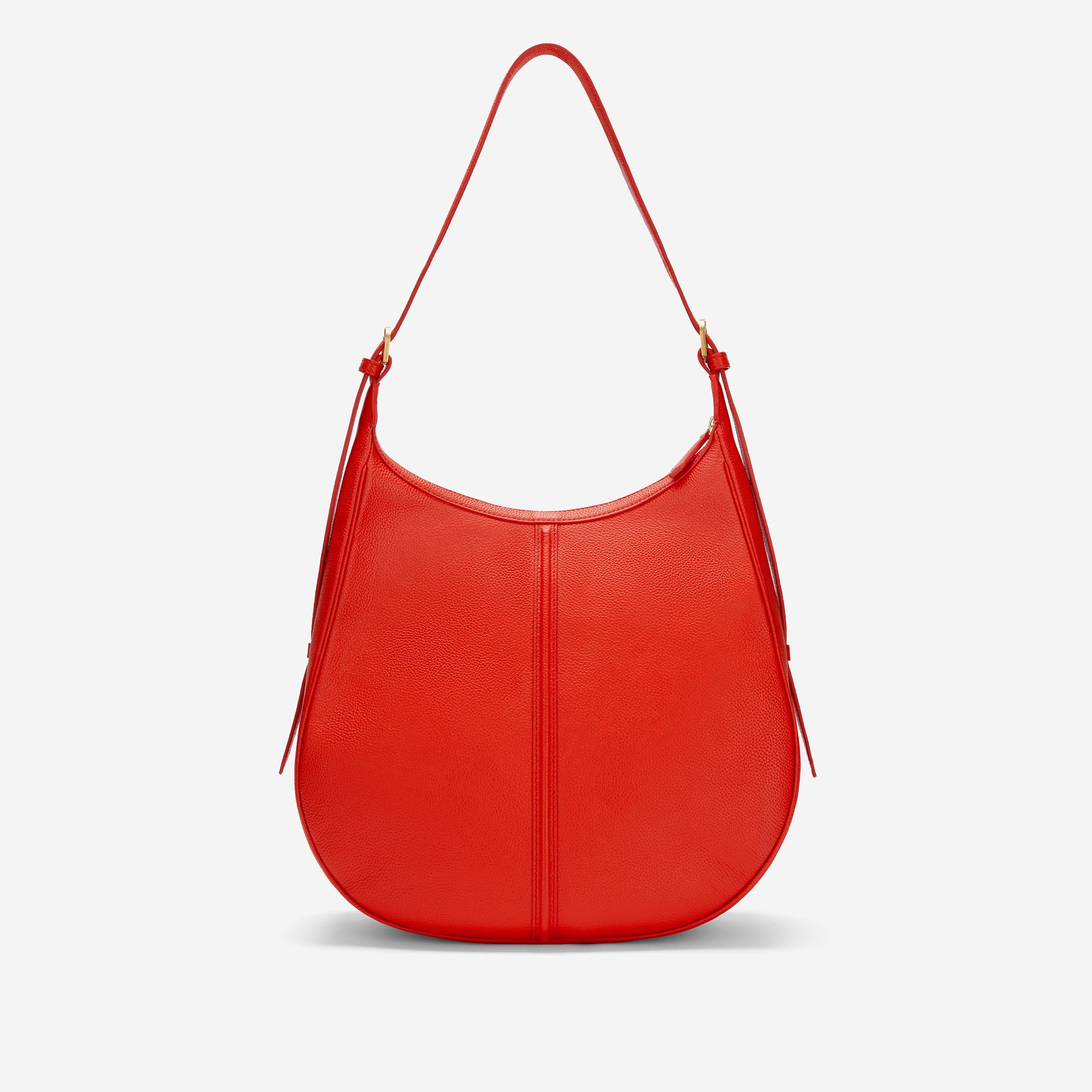 Le sac hobo Siena - rouge coquelicot à petits grains 